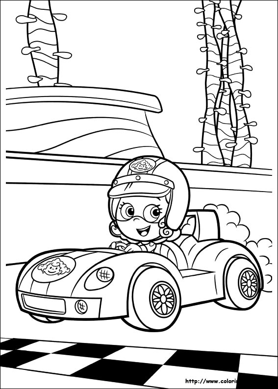 Plansa de colorat cu Bubble Guppies 63 65